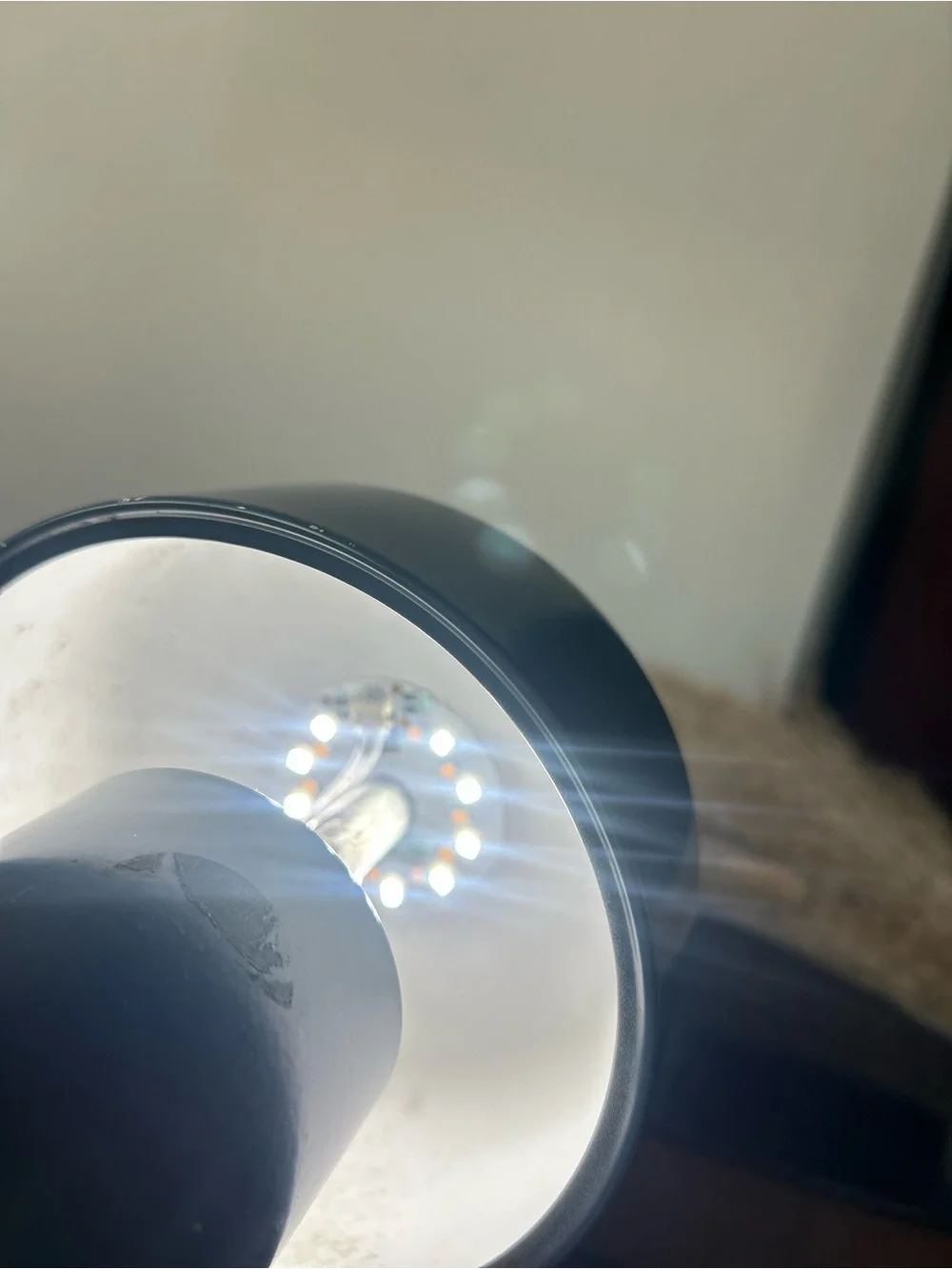 Modern Gray Touch-Control Table Lamp